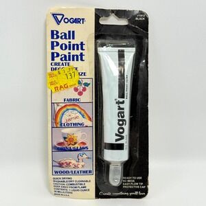 Vogart Ball Point Paint Tube #1912 Black – Vintage Sealed Craft‎ Embroidery Ink